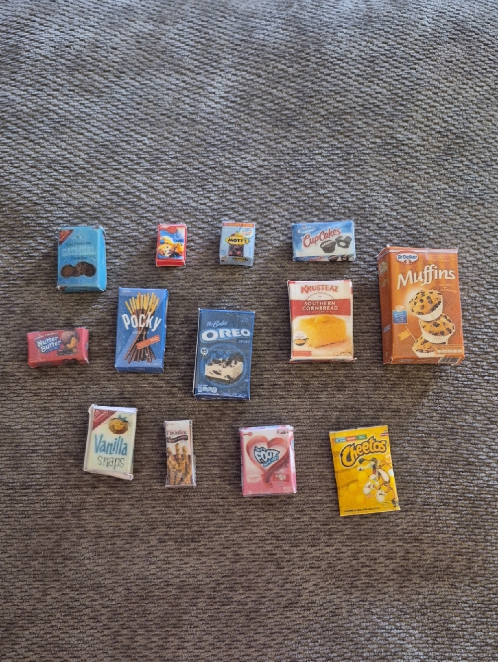 Assorted Miniature Snack Boxes For Dollhouses